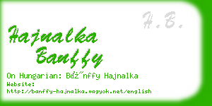 hajnalka banffy business card